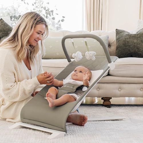 Baby Delight Alpine Deluxe Portable Baby Bouncer, 0-6 Months (Organic Sage) - Image 5