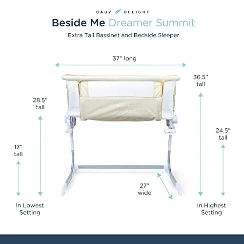 Baby Delight Beside Me Dreamer Bassinet (Flax) - Image 5