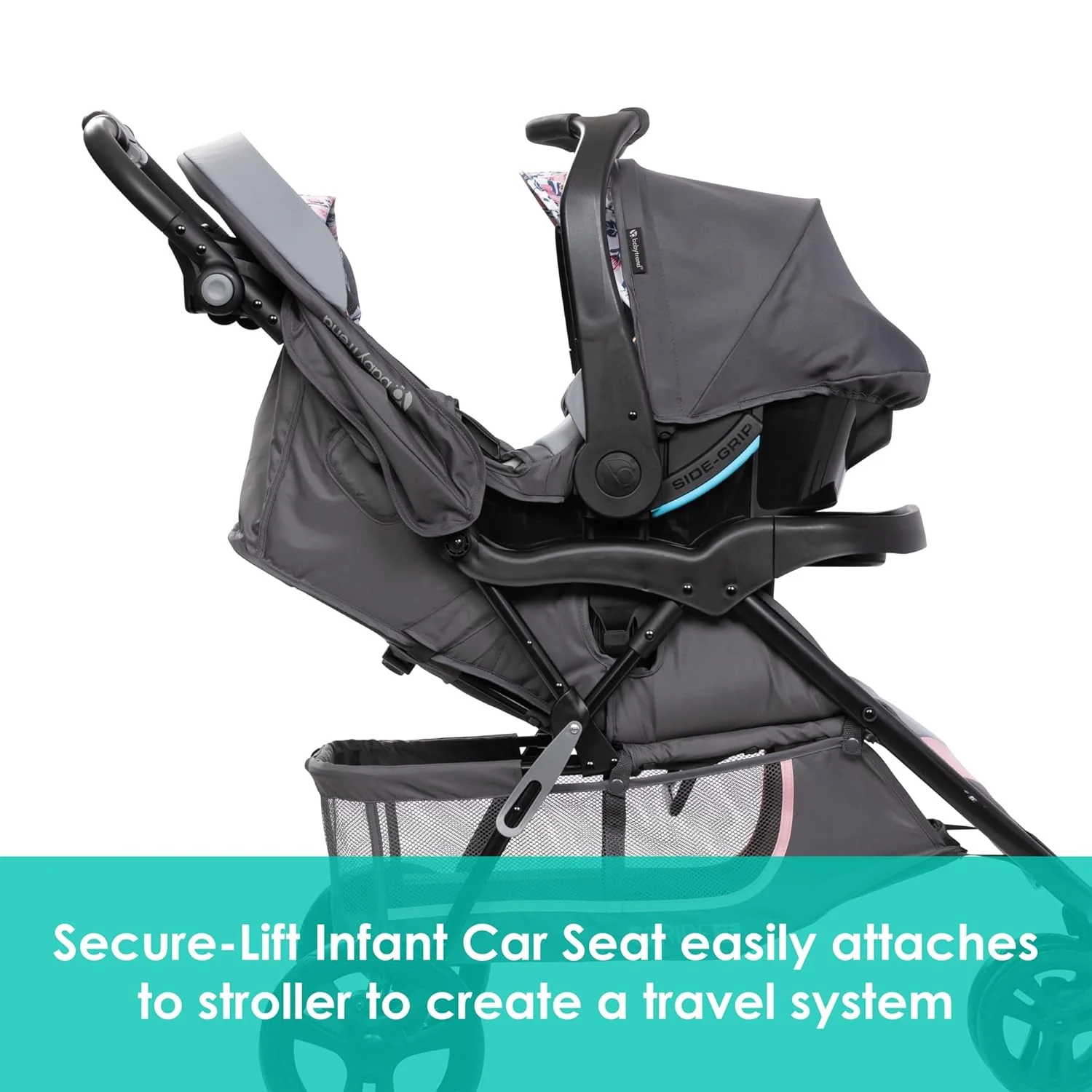 Baby Trend EZ Ride SE Travel System with Secure-Lift Infant Car Seat (Bluebell) - Image 2
