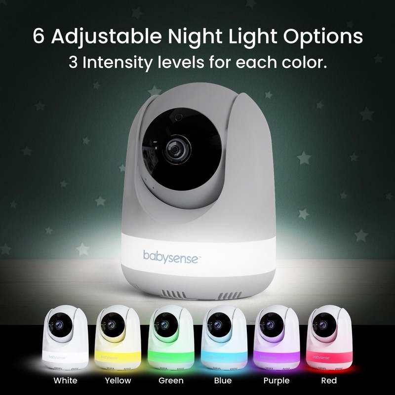 Babysense Max View: Video Baby Monitor with 2 Cameras, Non Wifi, Split Screen, Night Light & Sound Machine - Image 4