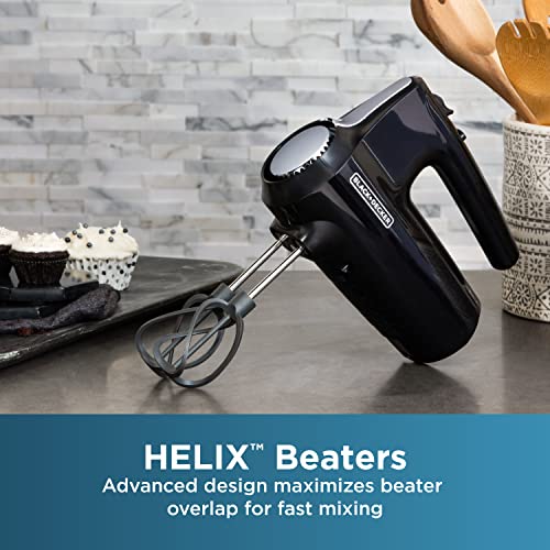 BLACK+DECKER Hand Held Mixer MX610B, 5-Speed (Black) - Image 5
