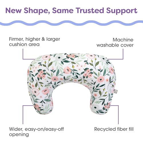 Boppy Larger Nursing Pillow (Pink Garden Flowers) - Image 3