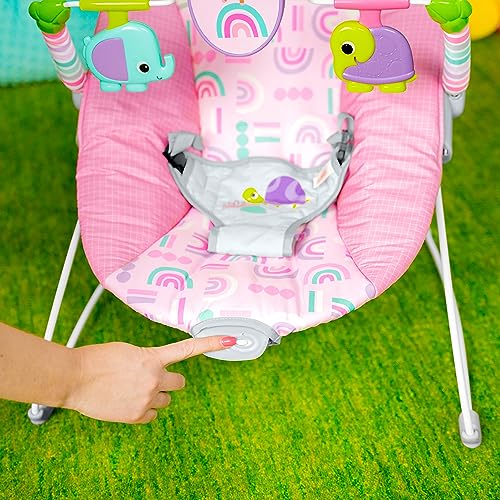 New Bright Starts Paradise Vibrating Bouncer Seat (Pink) - Image 6