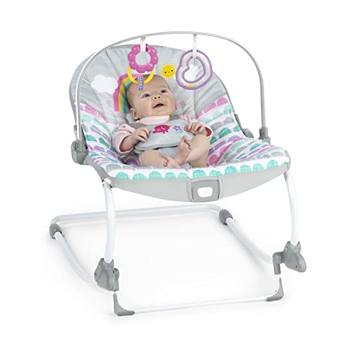 Bright Starts Rosy Rainbow Infant to Toddler Rocker with Vibrations - Image 2