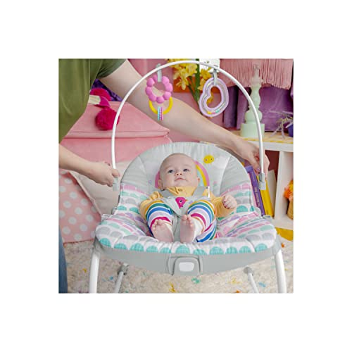 Bright Starts Rosy Rainbow Infant to Toddler Rocker with Vibrations - Image 5