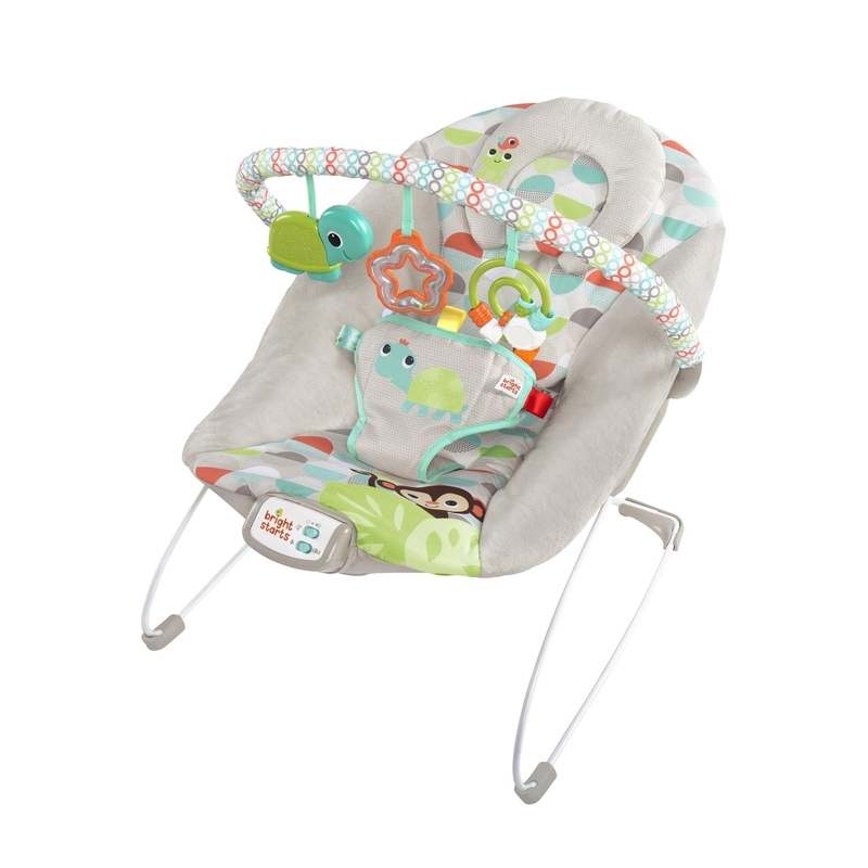 Bright Starts Soothing Vibrations Baby Bouncer (Happy Safari)