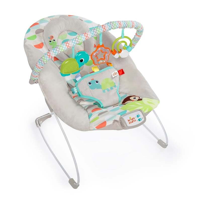 Bright Starts Soothing Vibrations Baby Bouncer (Happy Safari) - Image 6