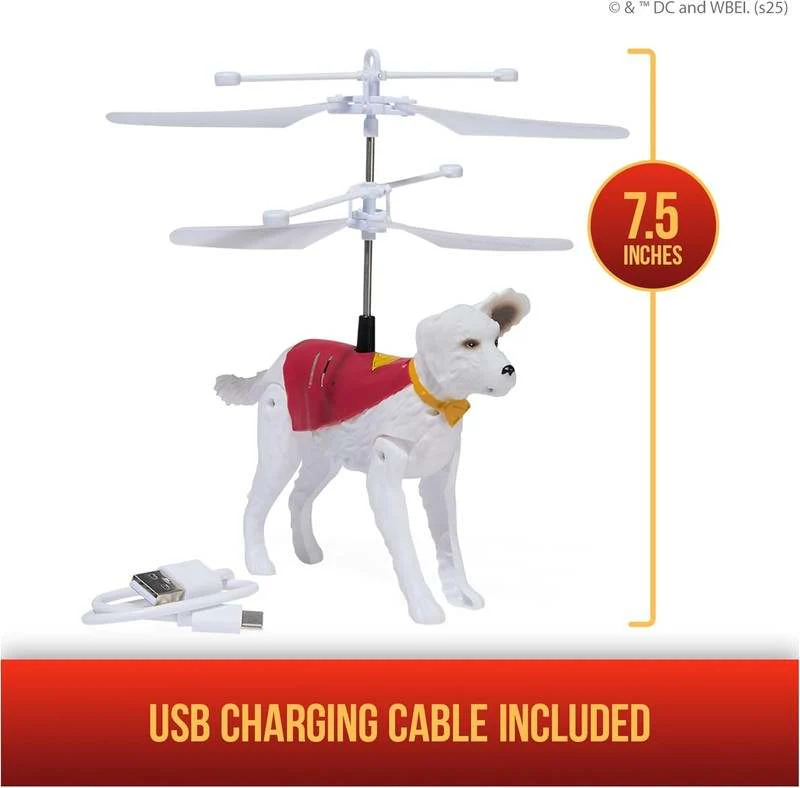 DC Comics, Superman Up in The Sky! Flying Krypto, RC Toys and Remote Control Toys for Kids, 7.5-Inch Hovering Superdog - Image 3
