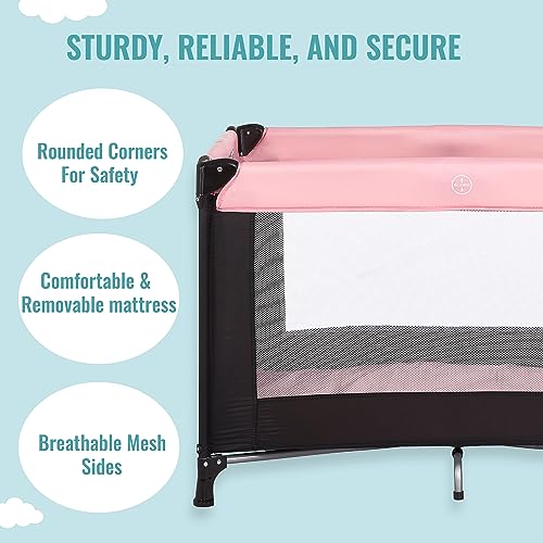 New Dream On Me Nest Portable Playard with Carry Bag (Pink) - Image 4