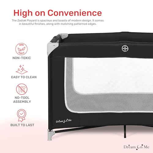 New Dream On Me Zodiak Portable Playard (Black) - Image 4