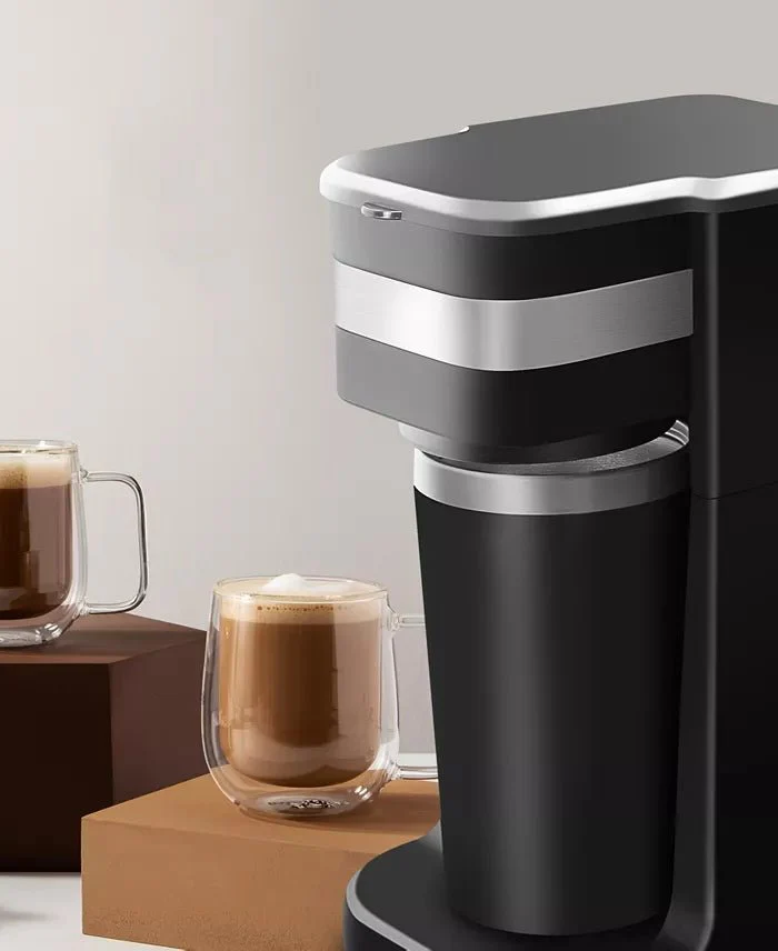 Elite Cuisine Personal Coffee Maker with Travel Mug (Black) - Image 3
