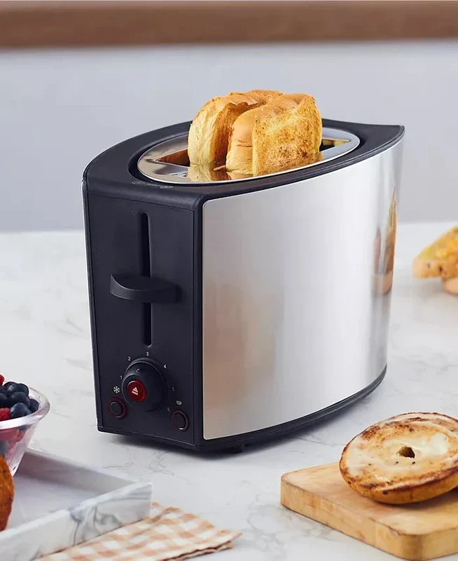 Elite Cuisine Stainless Steel 2-Slice Toaster with Bagel Function - Image 2