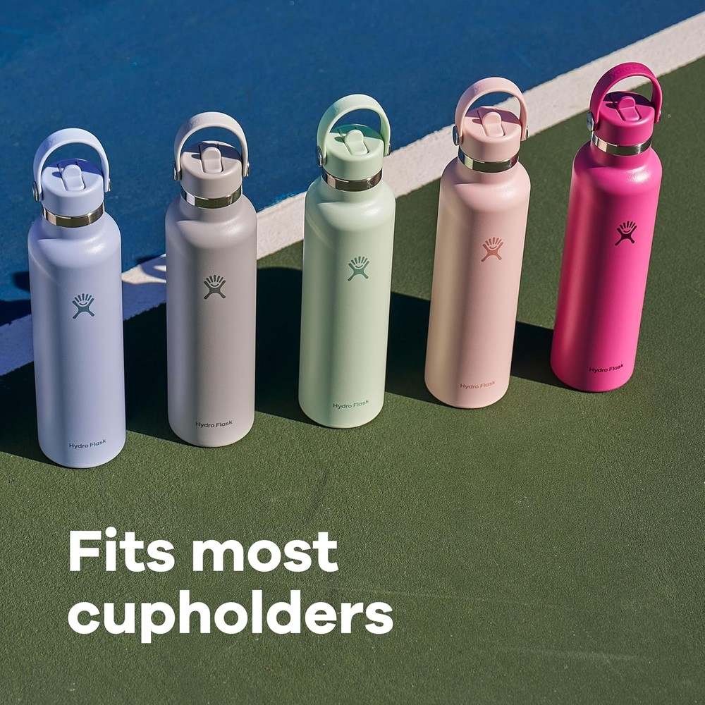 Hydro Flask Insulated 24 oz Water Bottle with Straw Lid (Trillium Pink) - Image 4