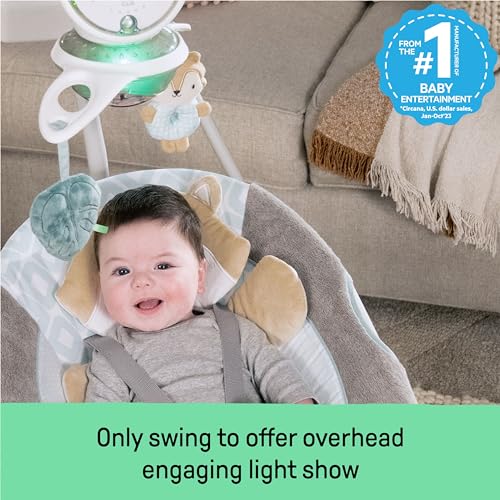 Ingenuity InLighten 5-Speed Baby Swing (Kitt Fox) - Image 3