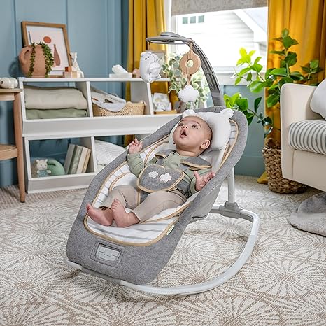 Ingenuity Plush Baby Rocker & Seat (Bella Teddy) - Image 3