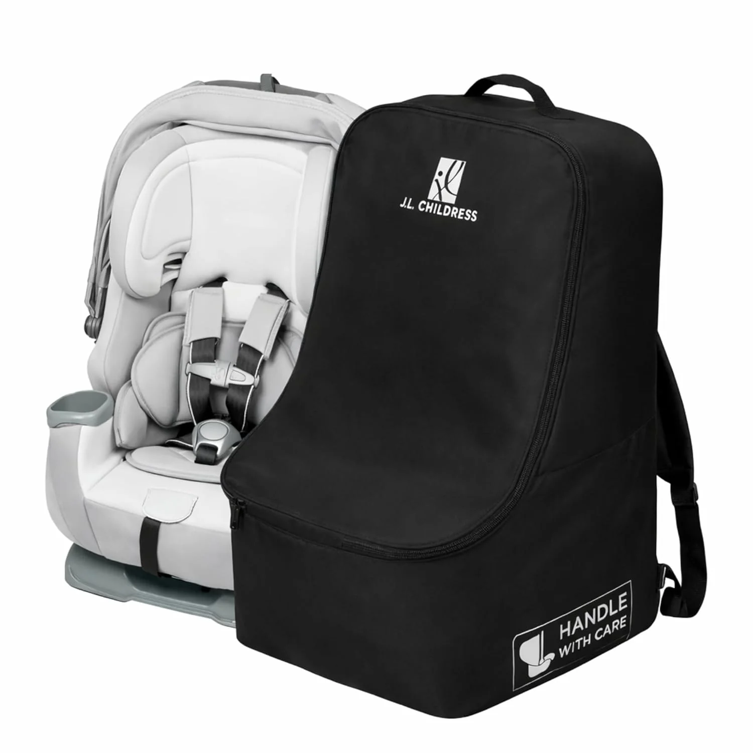 J.L. Childress Padded Backpack Car Seat Bag (Deluxe, Black)