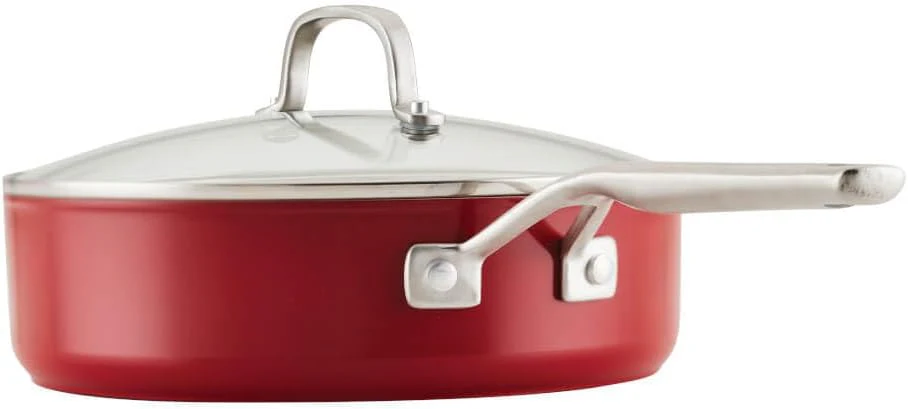 KitchenAid 84845 10-Pc. Hard Anodized Nonstick Ceramic Cookware Set (Empire Red) - Image 5