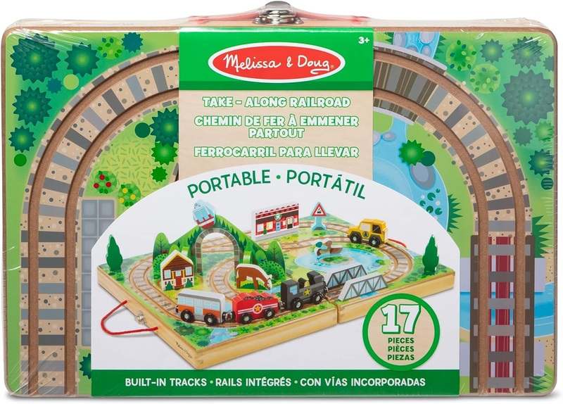 Melissa & Doug Take-Along Railroad Tabletop Train Playset - Image 2