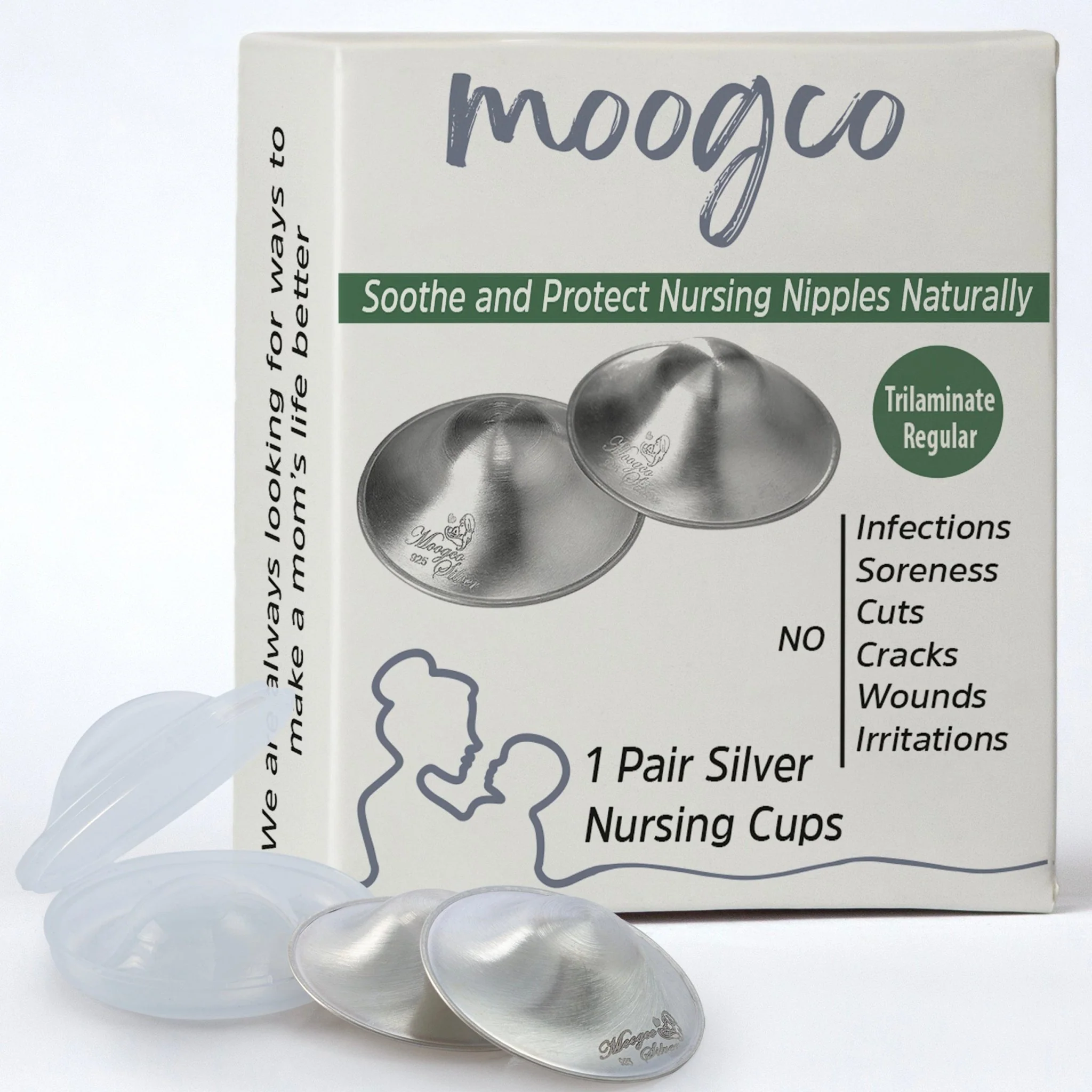 New MOOGCO Silver Nursing Cups 925k Silver - Image 12