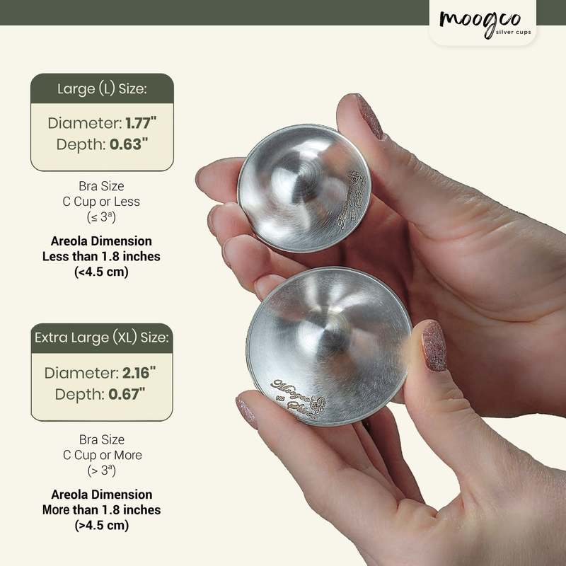 New MOOGCO Silver Nursing Cups 925k Silver - Image 5