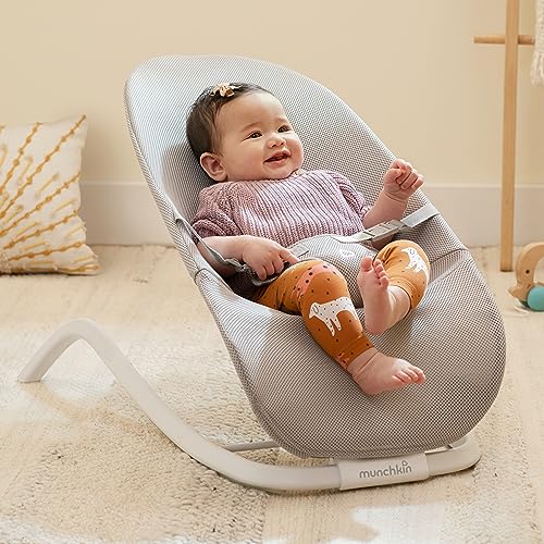 New Munchkin® Spring 2-in-1 Baby Bouncer & Rocker (Grey) - Image 5