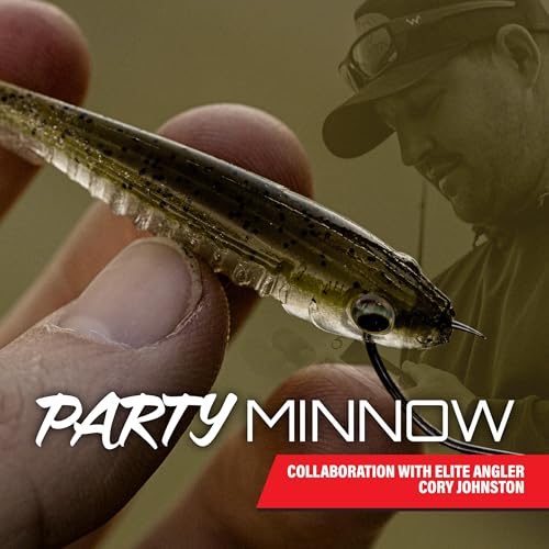 New 6th Sense Party Minnow - Bass Fishing Drop Shot Swimbait - Thin Tail Action, Realistic Profile - (Perch Juice) - Image 3
