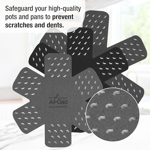 New All-Clad Premium Cookware Protectors: Pot and Pan Protectors 3-Piece (Black/Grey) - Image 3