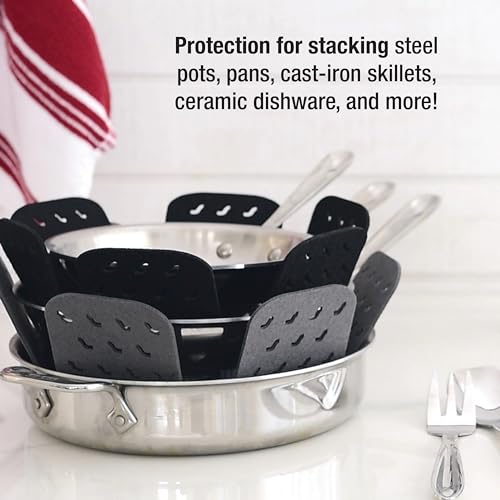 New All-Clad Premium Cookware Protectors: Pot and Pan Protectors 3-Piece (Black/Grey) - Image 4