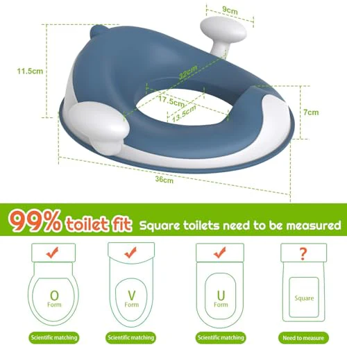 ANGELBLISS Baby Potty Training Toilet Seat with Handles (Blue) - Image 5