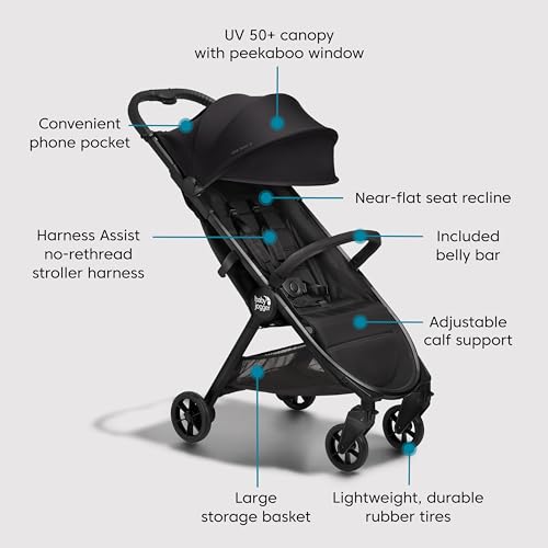 Baby Jogger City Tour 2 Eco Collection Lightweight Stroller (Eco Black) - Image 6
