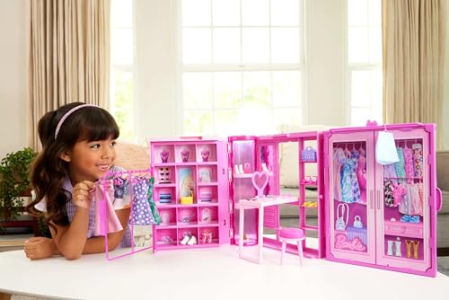 New Barbie Dream Closet Toy Playset with Clothes & Accessories - Image 2