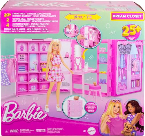 New Barbie Dream Closet Toy Playset with Clothes & Accessories - Image 6