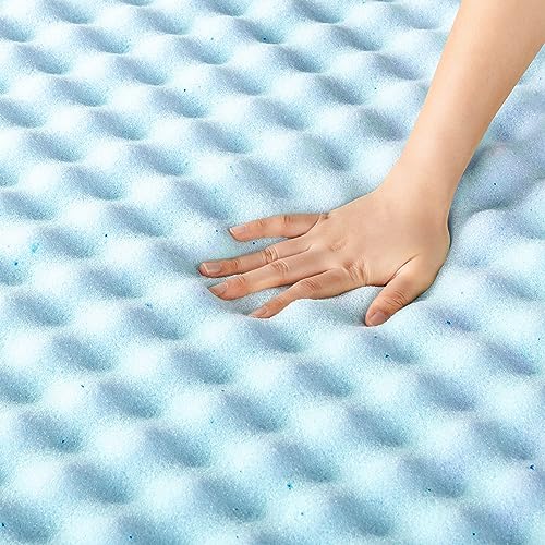 New Best Price Mattress 2" Egg Crate Memory Foam (Blue)(Twin) FINAL SALE - Image 5