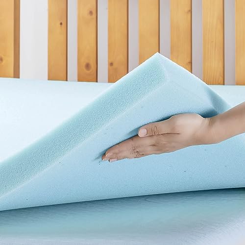 New Best Price Mattress 2-inch Ventilated Gel Memory Foam Topper (Full - Blue) - Image 4