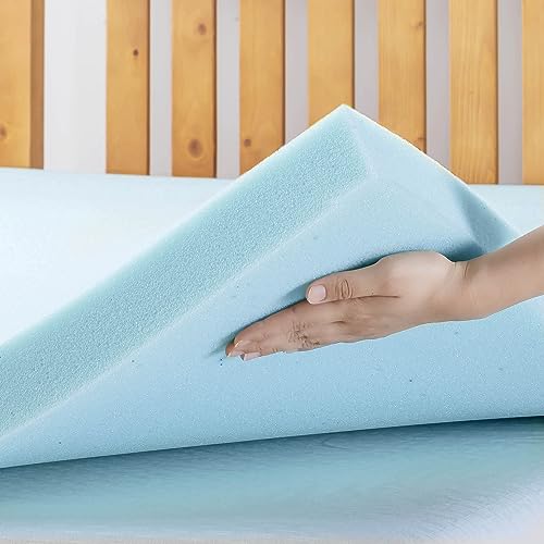 New Best Price Mattress 3 Inch Ventilated Memory Foam Mattress Topper (Queen Blue) - Image 3