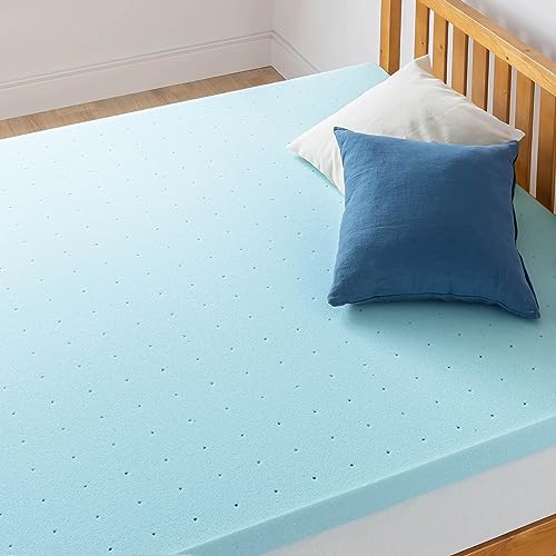 New Best Price Mattress 3 Inch Ventilated Memory Foam Mattress Topper (Queen Blue) - Image 4