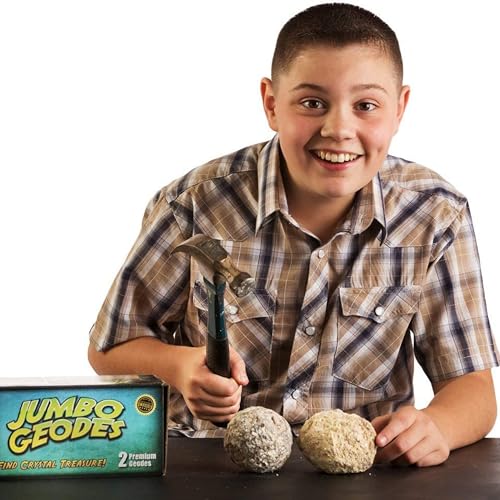 New Blue Marble Break Open 2 Jumbo Geodes Crystal Science Kit - Image 7