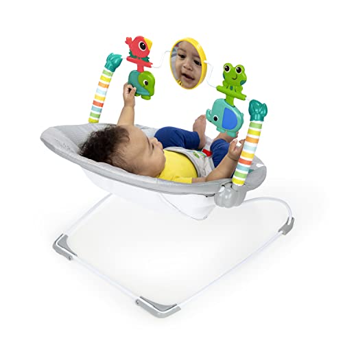 Bright Starts Baby Bouncer with Vibration & Toys (Playful Paradise) - Image 4