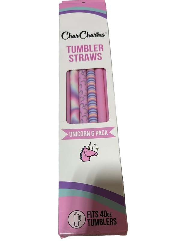 FINAL SALE CharCharms 12" Replacement Straws for 40 oz Tumbler (6-Pack)