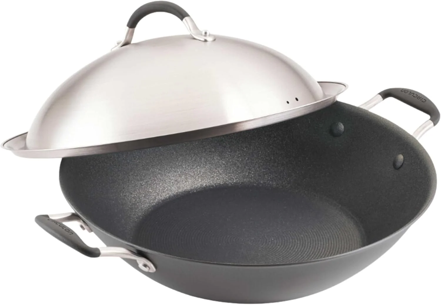 New Circulon A1 Series with ScratchDefense Technology Nonstick Induction Wok with Lid, 14" (Graphite) - Image 9