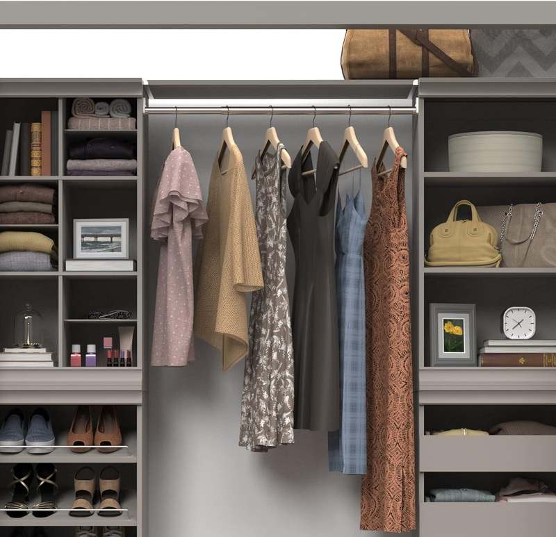 New ClosetMaid Modular Storage Shelf & Hang Rod Kit (Taupe) - Image 6