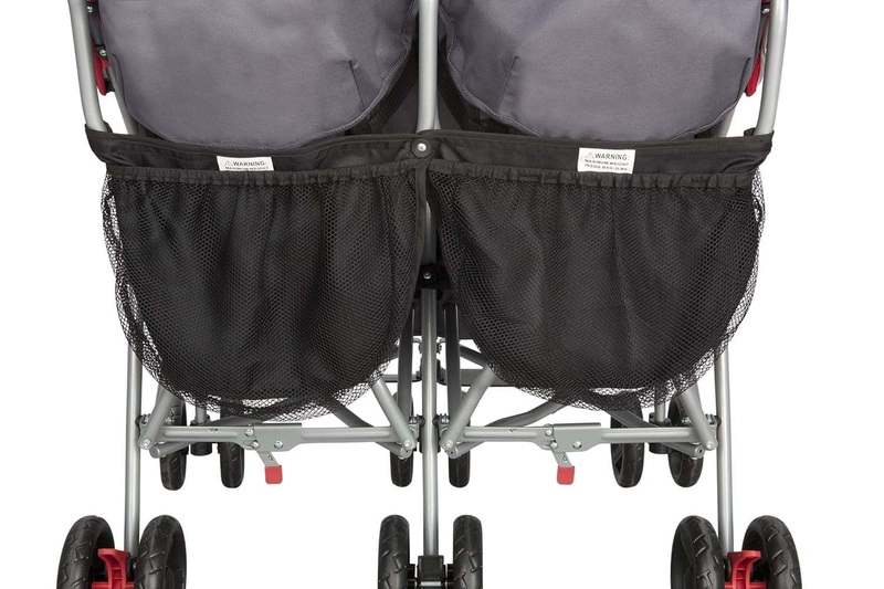 New Delta Children LX Side by Side Stroller (Red & Grey) - Image 9
