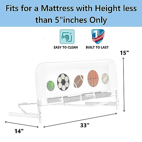 New Dream On Me Mesh Security Bed Rail (Sports Print) - Image 3