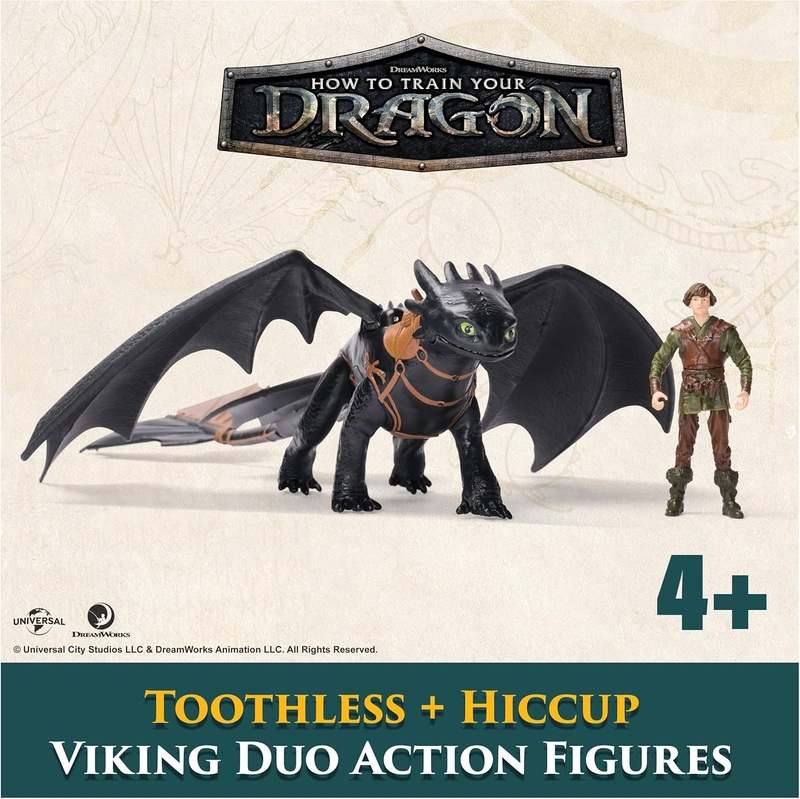New DreamWorks Dragons Viking Duo Action Figures (Toothless & Hiccup) - Image 4