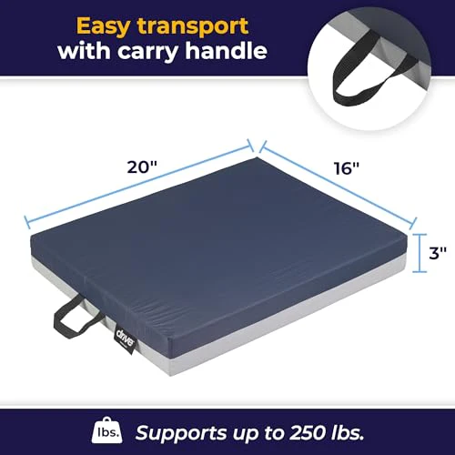 New Drive Medical Gel "E" Wheelchair Seat Cushion (Dark Blue) - Image 6