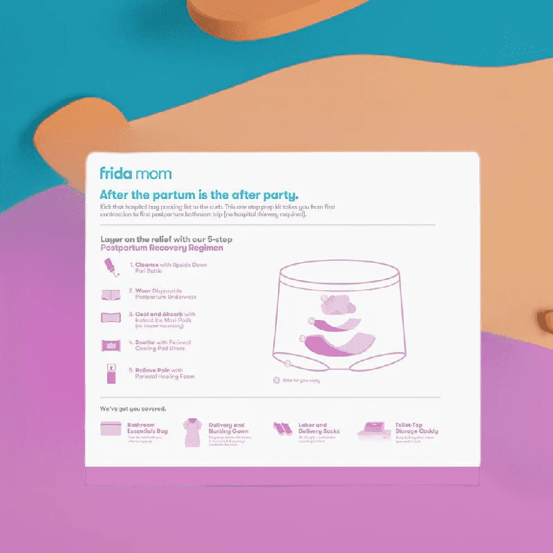 New Frida Mom Labor & Postpartum Recovery Kit (Pink) - Image 2