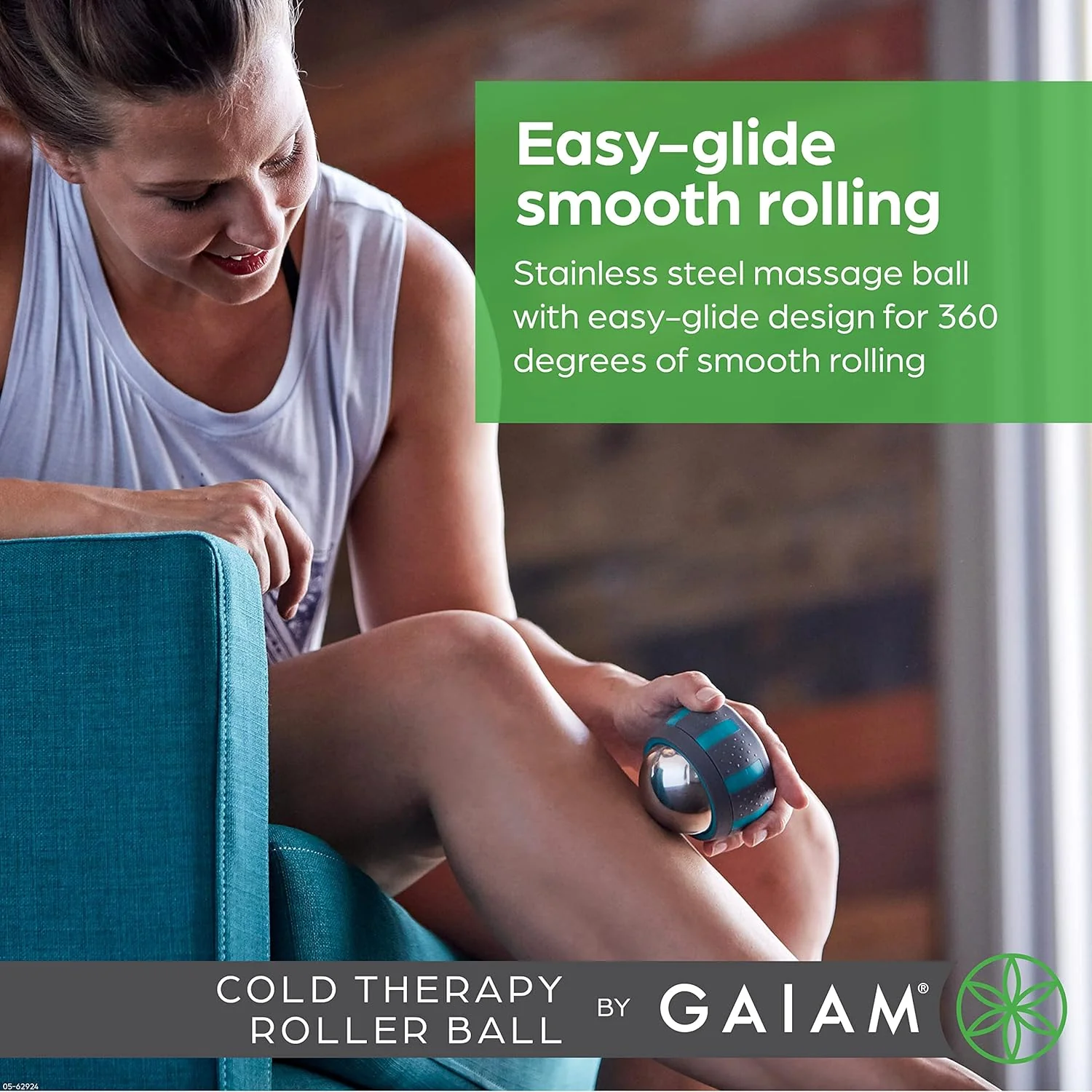Gaiam Restore Rolling Massager Cold Therapy Muscle Roller - Image 4