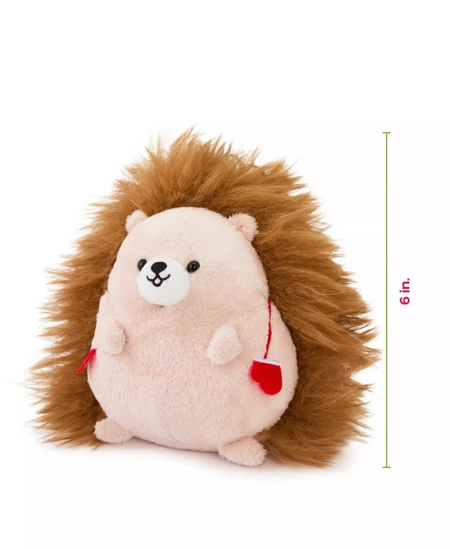 New Geoffrey's Toy Box 6" Winter Hedgehog with Mitts Plush Toy - Image 5