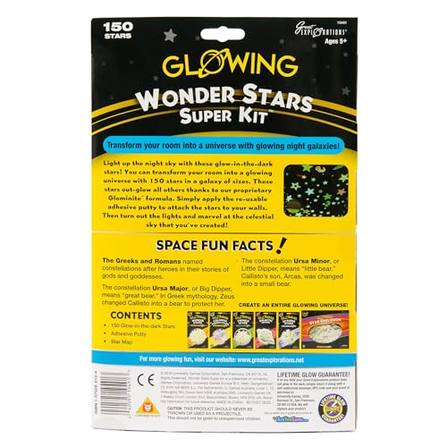New Great Explorations Wonder Stars Super Kit 150-Piece Glow Ceiling Stars - Image 3