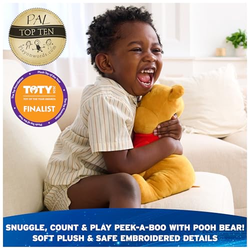 New GUND Disney Peek-a-Boo Winnie the Pooh Plush (Yellow) - Image 6
